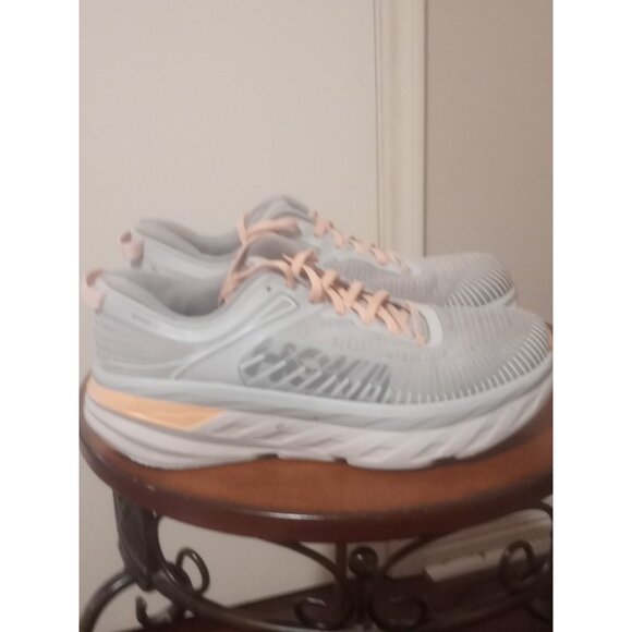 Hoka One One Womens Bondi 7 1110519 HMSH Gray Running Shoes Sneakers Size 9.5 - Picture 1 of 16